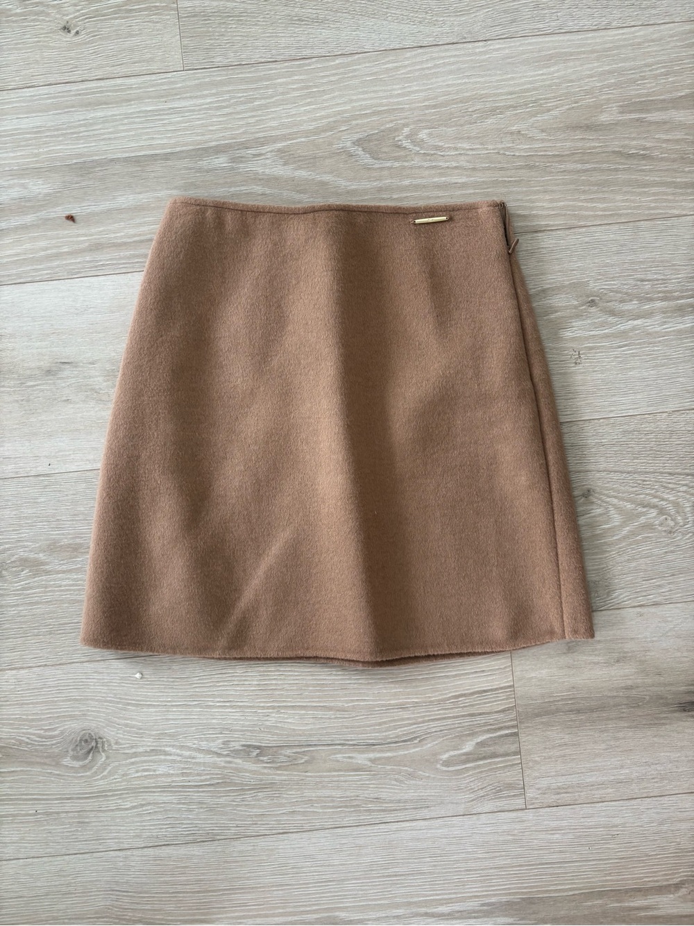 Elie Tahari Camel Brown Wool Mini Skirt